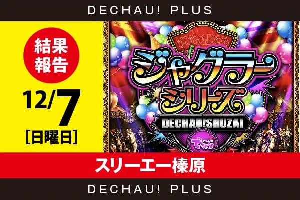 12/7『スリーエー榛原』評価は⭐️を記録【でちゃう!取材ジャグラーシリーズ［東海］ 結果報告】