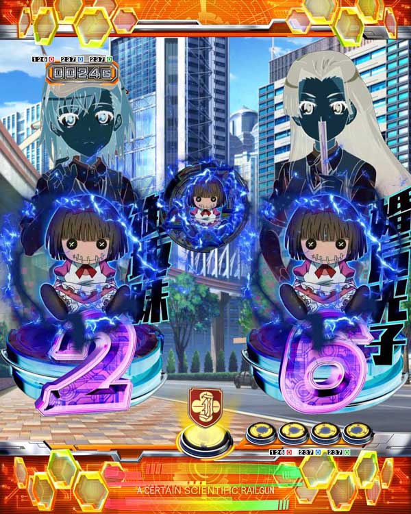 P とある化学の超電磁砲 役物セット パチンコ台『Pとある科学の超電磁砲 最強御坂ver.』の筐体をチェック